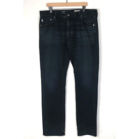 AG Adriano Goldschmied The Graduate Jeans Sz 38x34 Dark‎ Wash Tailored Leg USA - Picture 1 of 11